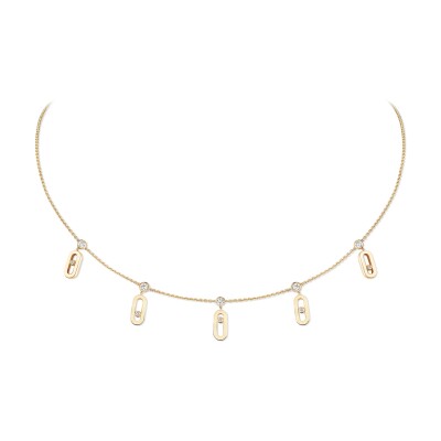 Move Uno Choker Necklace by Messika in Yellow Gold and Diamond