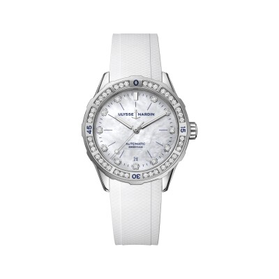 Montre Diver Ulysse Nardin en acier, et diamants