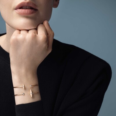 Maison Heavenly Celest Toi & Moi PM Bracelet in Rose Gold and Diamonds