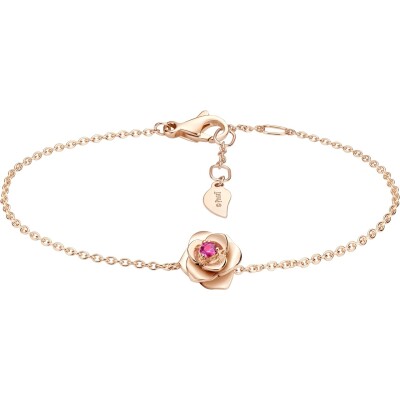 Piaget Rose Chain Bracelet in Rose Gold and Pink Sapphire