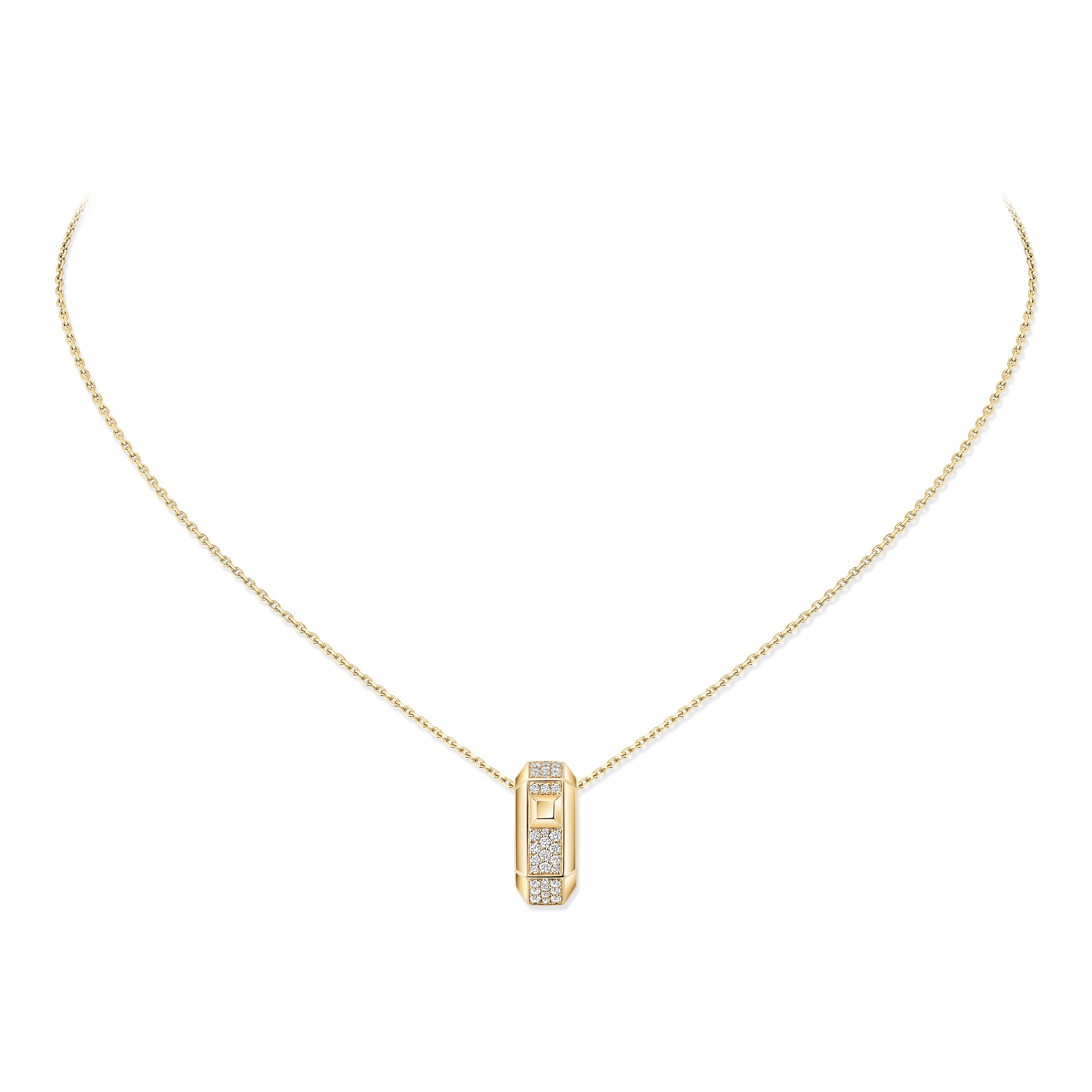 Collier pendentif Moderniste Messika en or jaune et diamant