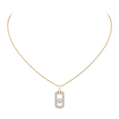 Messika So Move Pavé Necklace in Yellow Gold and Diamonds