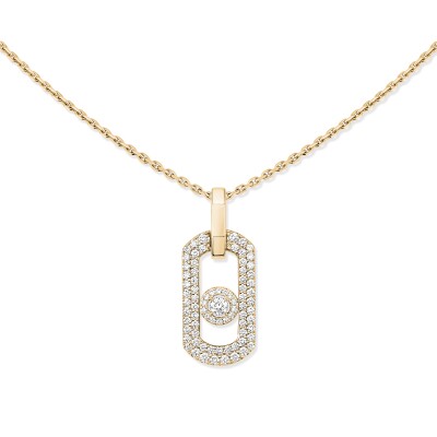 Messika So Move Pavé Necklace in Yellow Gold and Diamonds