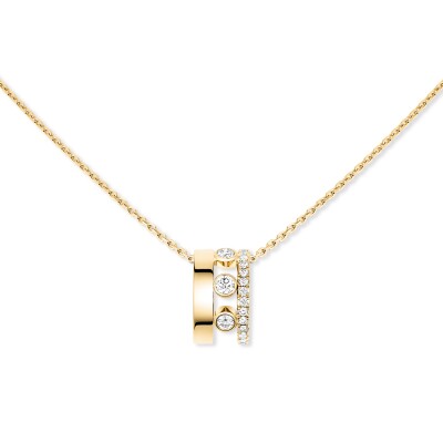 Messika Move Romane Large Model Pendant Necklace in Yellow Gold and Diamonds