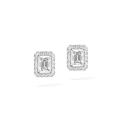Messika Joy Earrings White Gold with Emerald-Cut Diamonds