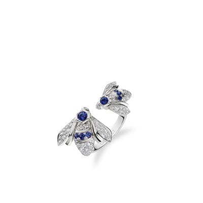 Chaumet Bee de Chaumet Bague en Or Blanc, Diamants et Saphirs