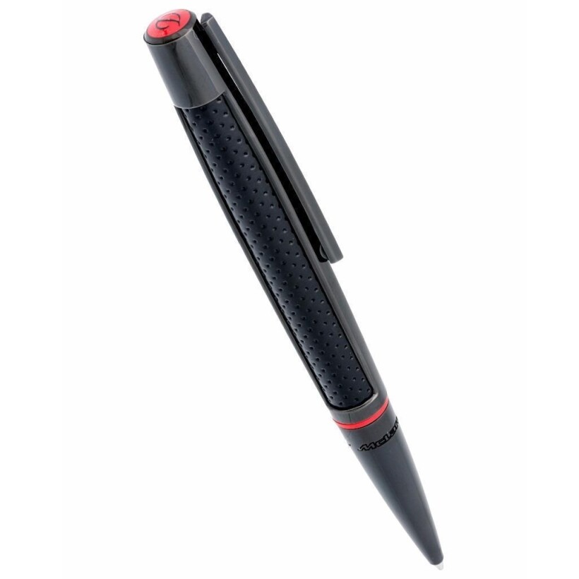 Stylo Bille S.T. Dupont, Edition Spéciale Mac Laren, cuir noir, finition noir