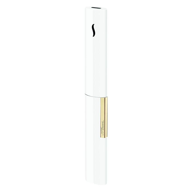 Briquet de Table S.T. Dupont, The Wand, Blanc et doré