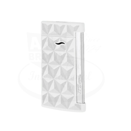 Briquet S.T. Dupont, Slim 7, Graphic Head Blanc et chrome