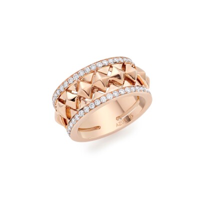 Kasbah ring, pink gold and diamonds