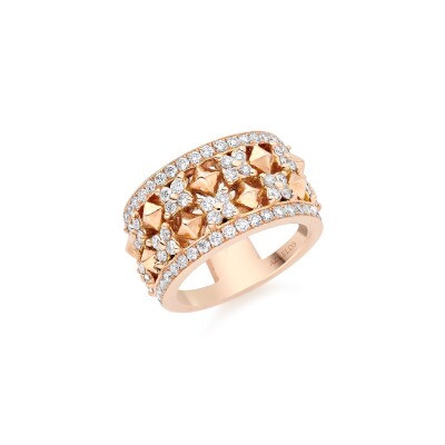 Kasbah ring, pink gold and diamonds