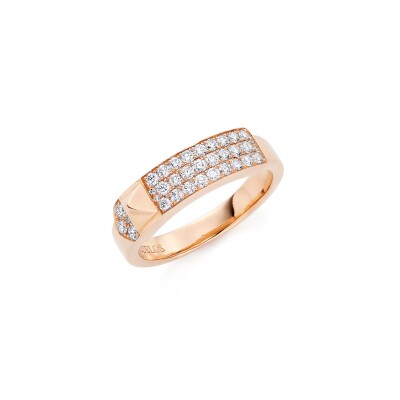 Kasbah ring, pink gold and diamonds