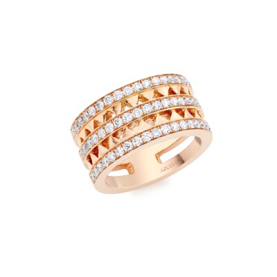 Kasbah ring, pink gold and diamonds
