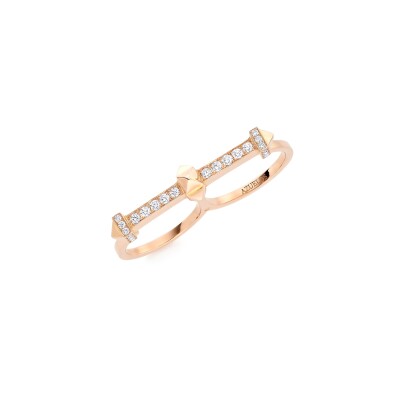 Kasbah ring, pink gold and diamonds