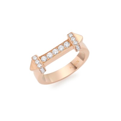 Kasbah ring, pink gold and diamonds