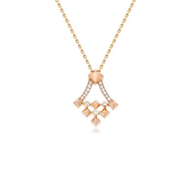Kasbah pendant, pink gold and diamonds
