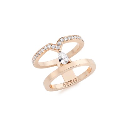 Bague Tinmel en or rose et diamants