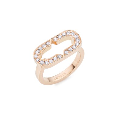 Bague khmissa in love en or rose et diamants