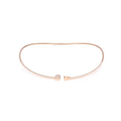 Kasbah necklace, pink gold and diamonds