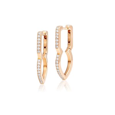 Boucles d'oreilles Tinmel en or rose et diamants