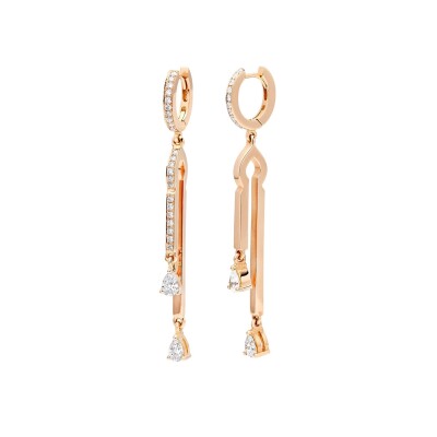 Boucles d'oreilles Tinmel en or rose et diamants