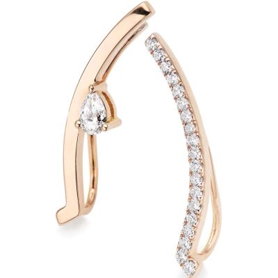 Boucles d'oreilles Tinmel en or rose et diamants