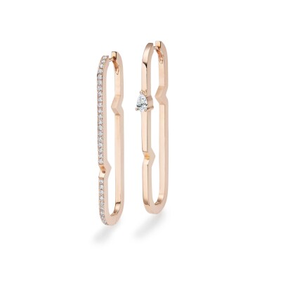 Boucles d'oreilles Tinmel en or rose et diamants