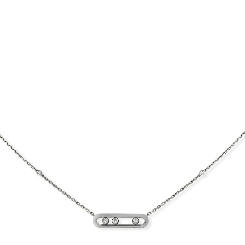 Collier Messika Baby Move en or blanc et diamants