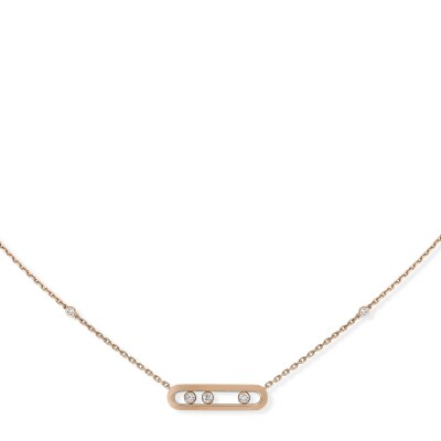 Collier Messika Baby Move Classique en or rose et diamants