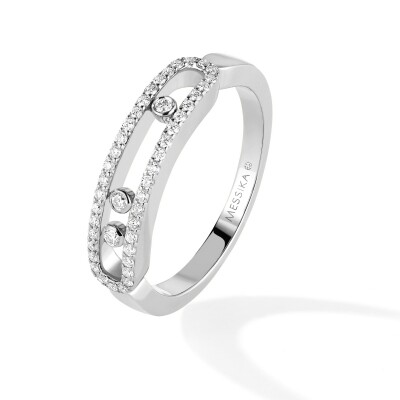 Bague Messika Baby Move pavée en or blanc et diamants