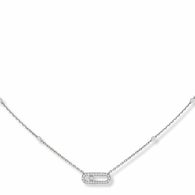 Collier Messika Move Uno pavé en or blanc et diamants