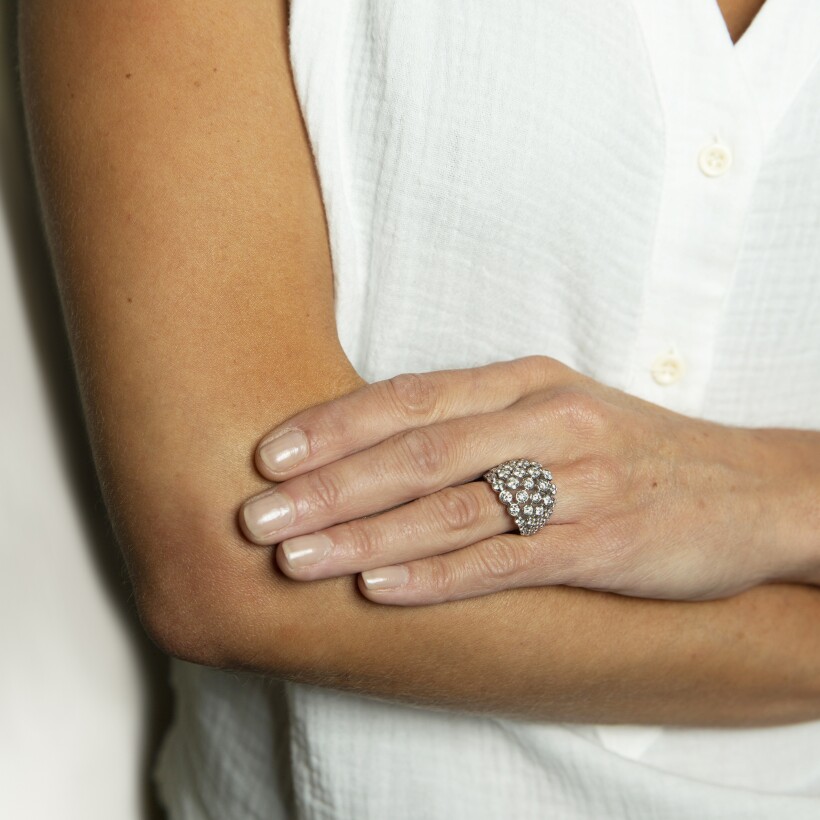 Bague Bulles en or blanc et diamants