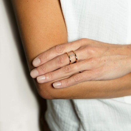 Bague SoHo en or rose et diamants