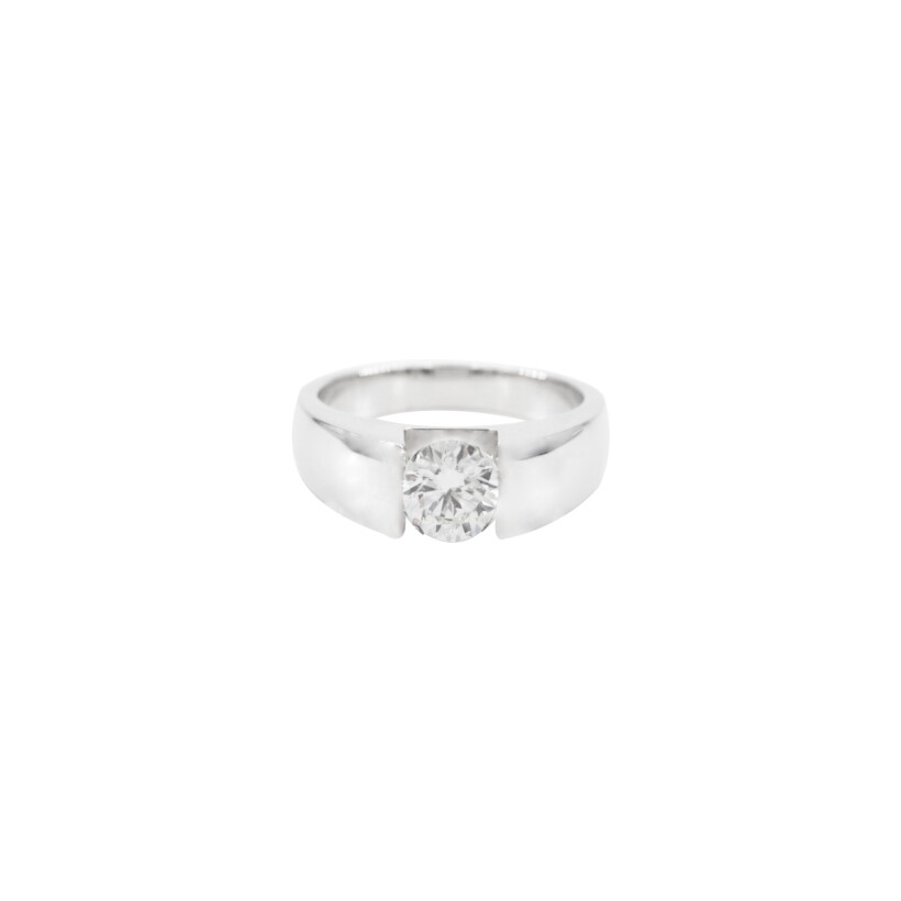 Solitaire diamant sur or blanc