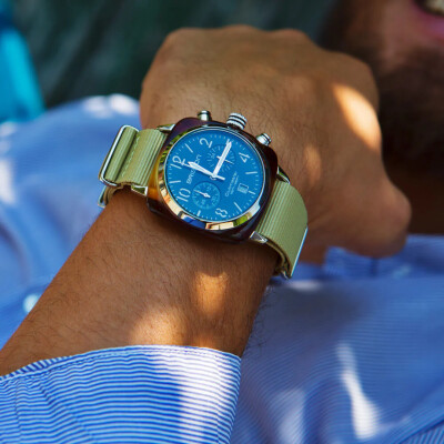 Montre Briston Clubmaster Classic Chrono Date Acétate