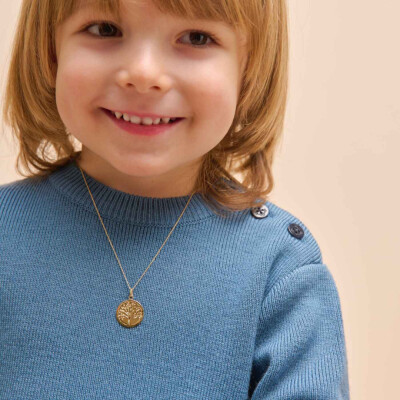 Médaille Arthus Bertrand Arbre de vie Empreinte 18 mm en or jaune poli