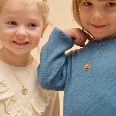 Médaille Arthus Bertrand Arbre de vie Empreinte 18 mm en or jaune poli