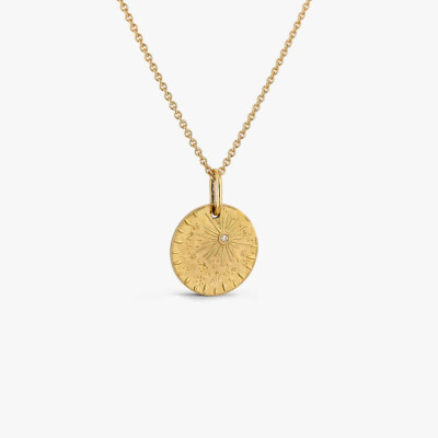 Médaille Arthus Bertrand Pluie d’étoiles or jaune poli et diamant