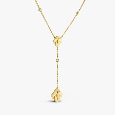 Collier cravate Arthus Bertrand Enlacé en or jaune et diamants, 50cm