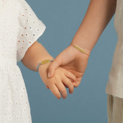 Gourmette Arthus Bertrand Réglisse chaîne forçat limé 14 cm or jaune