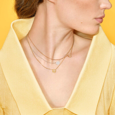 Collier Arthus Bertrand Royale en or jaune poli brillant et diamant