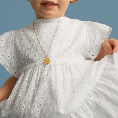 Médaille Arthus Bertrand Colombe aux étoiles 18 mm en or jaune