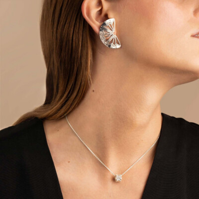 Pendentif sur chaîne Arthus Bertrand Stella Maxima en argent poli