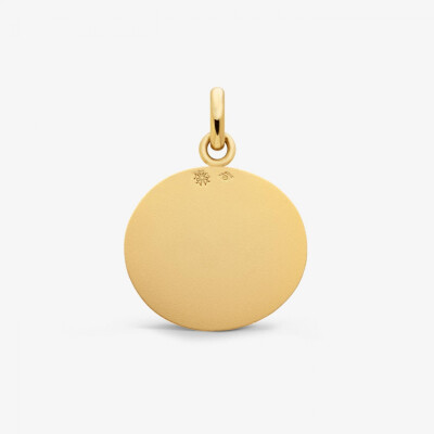 Médaille Arthus Bertrand Vierge Jeune Etoilée - Galet 16 mm or jaune sablé