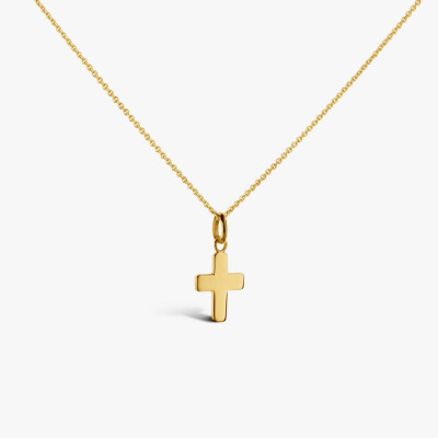 Pendentif Arthus Bertrand Croix Baby Cross F. mince or jaune poli, 13mm