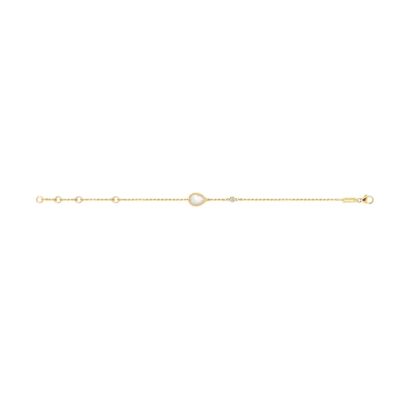 Bracelet Boucheron Serpent Bohème motif XS en or jaune, nacre et diamants