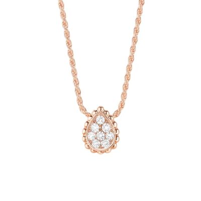 Pendentif Boucheron Serpent Bohème motif XS en or rose et diamants