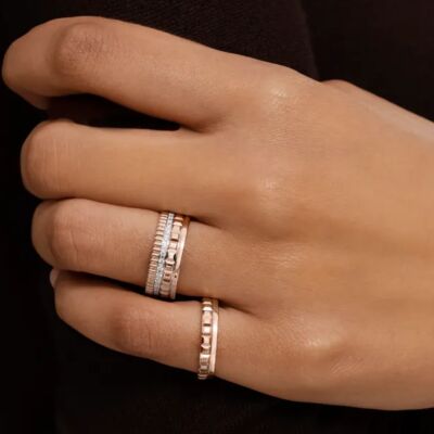 Bague Boucheron Quatre Radiant Edition Small en or rose et diamants