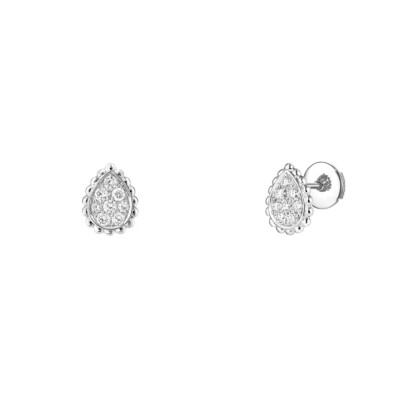 Boucles d'oreilles Boucheron Serpent Boheme Petit Modèle en Or blanc et Diamant