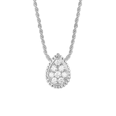 Pendentif Boucheron Serpent Bohème en or blanc et diamants